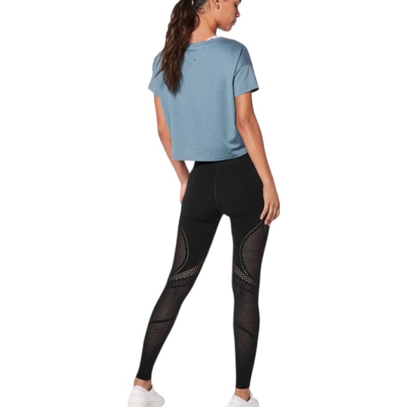 LULULEMON Reveal Tight Black Interconnect High Rise Full Length Leggings Size 4 - Picture 2 of 7